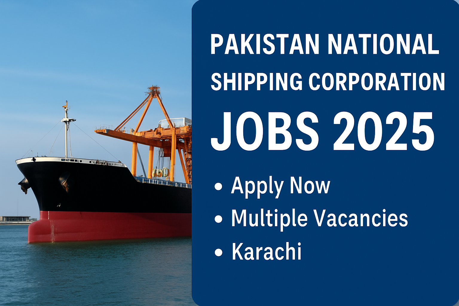 Pakistan National Shipping Corporation jobs 2025